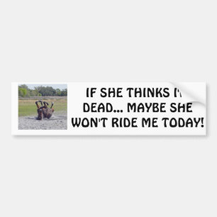 ALS ZE DENKT DAT IK DOOD BEN... MISSCHIEN... BUMPERSTICKER