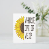 Als ze me dipt, dan dip ik... briefkaart (Staand voorkant)