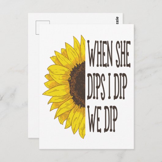 Als ze me dipt, dan dip ik... briefkaart (Voorkant / Achterkant)