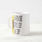 Als ze me dipt, dan dip ik... koffiemok (Voorkant links)