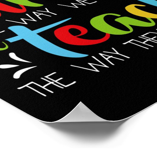 Als ze niet kunnen leren hoe we speciaal moeten tr poster (Hoek)