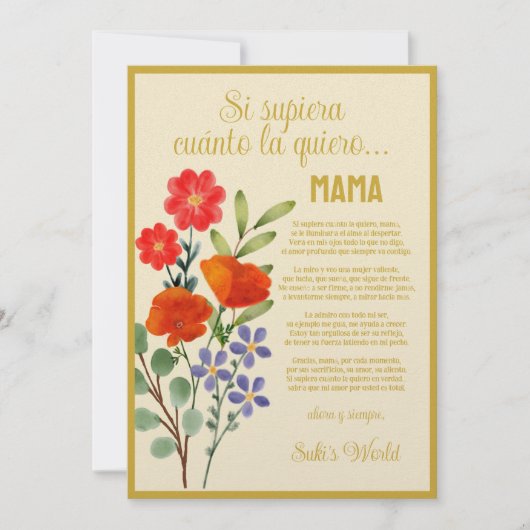 Als ze wist hoeveel ik van haar houd mama | Moeder Feestdagenkaart (Voorkant)