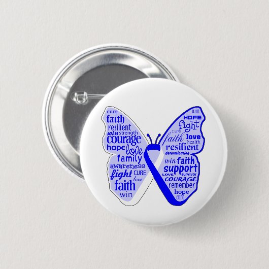 ALS Ziektebewustmaking Butterfly Ribbon Ronde Button 5,7 Cm (Voorkant /achterkant)