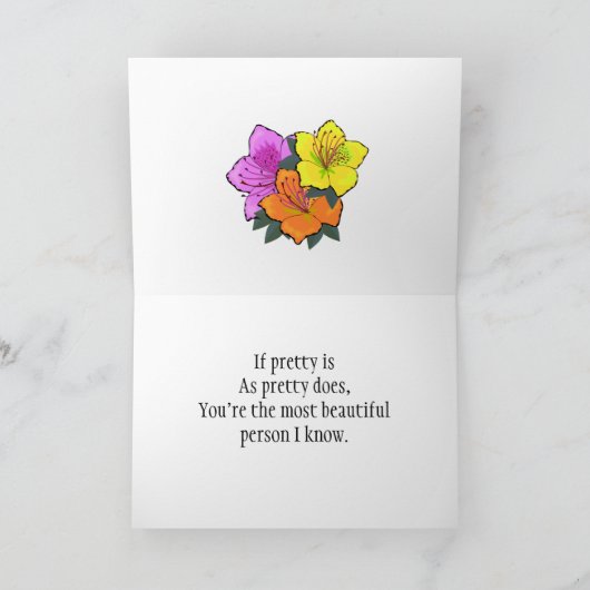 Als  zo  is, ben je het mooiste kaart (Binnen)