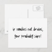 Als Zombies breinen eten....! Briefkaart (Voorkant / Achterkant)