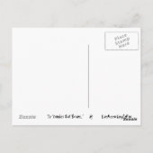 Als Zombies breinen eten....! Briefkaart (Achterkant)