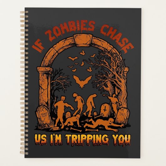 Als zombies ons achterna komen val ik je omver gra planner (Voorkant)