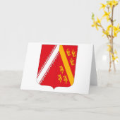 Alsace Coat of Arms Greeting Card Kaart (Gele Bloem)