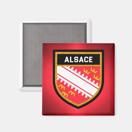 Alsace Flag Magneet (Voorkant / Achterkant)