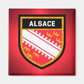 Alsace Flag Magneet (Voorkant)