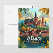 Alsace France Briefkaart (Voorkant / Achterkant)