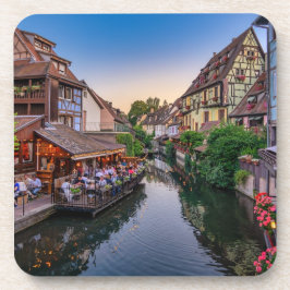 Alsace France Flower Water Canal Bier Onderzetter