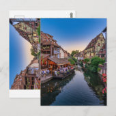 Alsace France Flower Water Canal Briefkaart (Voorkant / Achterkant)