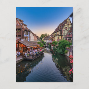 Alsace France Flower Water Canal Briefkaart