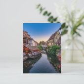 Alsace France Flower Water Canal Briefkaart (Staand voorkant)