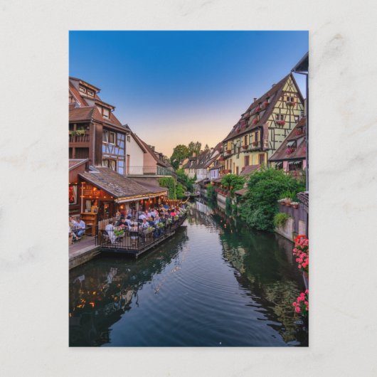 Alsace France Flower Water Canal Briefkaart (Voorkant)
