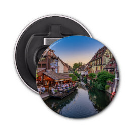 Alsace France Flower Water Canal Button Flesopener