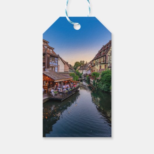Alsace France Flower Water Canal Cadeaulabel (Voorkant)