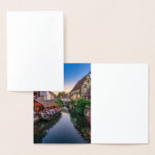 Alsace France Flower Water Canal Folie Kaarten (Display)