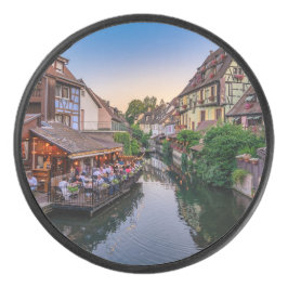 Alsace France Flower Water Canal Hockey Puck