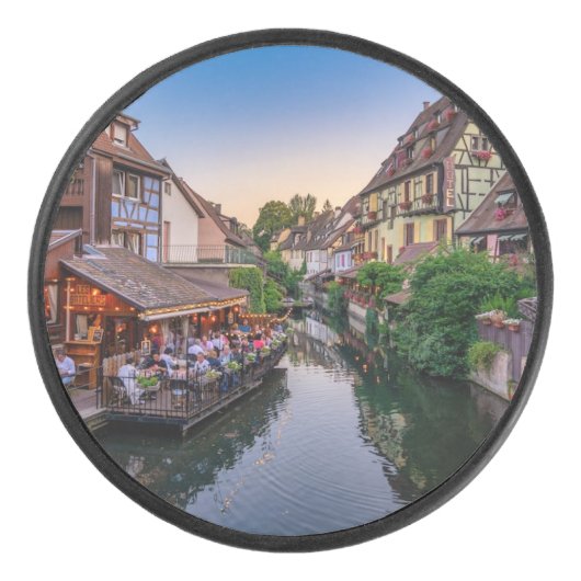Alsace France Flower Water Canal Hockey Puck (Voorkant)