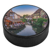 Alsace France Flower Water Canal Hockey Puck (3/4)
