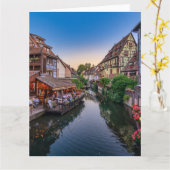 Alsace France Flower Water Canal Kaart (Gele Bloem)