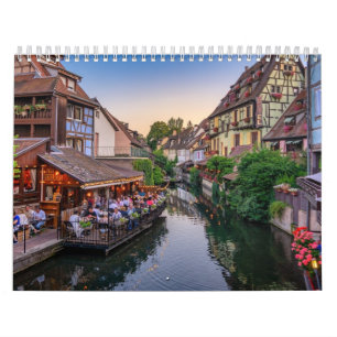 Alsace France Flower Water Canal Kalender