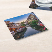 Alsace France Flower Water Canal Kartonnen Onderzetters (Schuin)