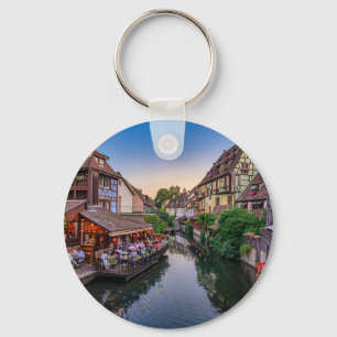 Alsace France Flower Water Canal Sleutelhanger