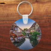 Alsace France Flower Water Canal Sleutelhanger (Voorkant)