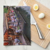 Alsace France Flower Water Canal Theedoek (Quarter Fold)