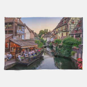 Alsace France Flower Water Canal Theedoek