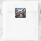 Alsace France Flower Water Canal Vierkante Sticker (Tas)