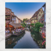 Alsace France Flower Water Canal Wijn Etiket (Enkel label)