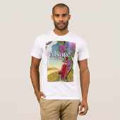 Alsace France lazy namiddagwijn poster T-shirt (Voorkant volledig)