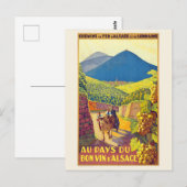 Alsace France Vintage Poster 1920s Briefkaart (Voorkant / Achterkant)