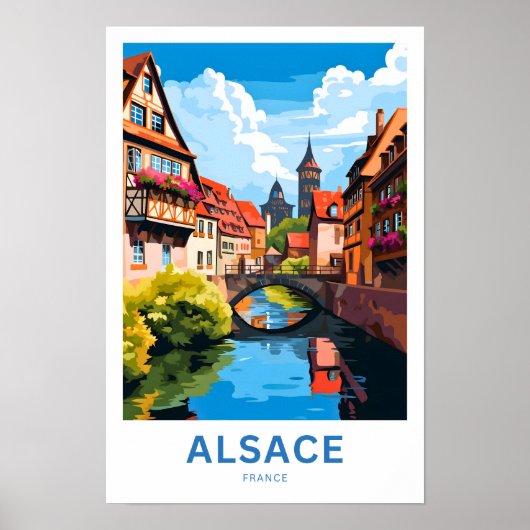 Alsace Frankrijk Reisprint Poster (Voorkant)