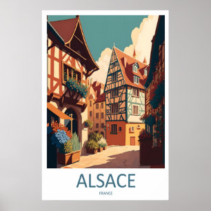 Alsace Vintage Reisposter Ski Nationaal Park Poster
