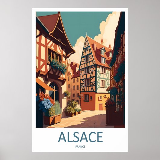Alsace Vintage Reisposter Ski Nationaal Park Poster (Voorkant)