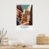 Alsace Vintage Reisposter Ski Nationaal Park Poster (Keuken)