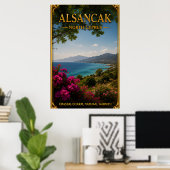 Alsancak Noord-Cyprus Berg Zee Ontsnapping Poster (Thuiskantoor)