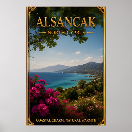 Alsancak Noord-Cyprus Berg Zee Ontsnapping Poster (Voorkant)