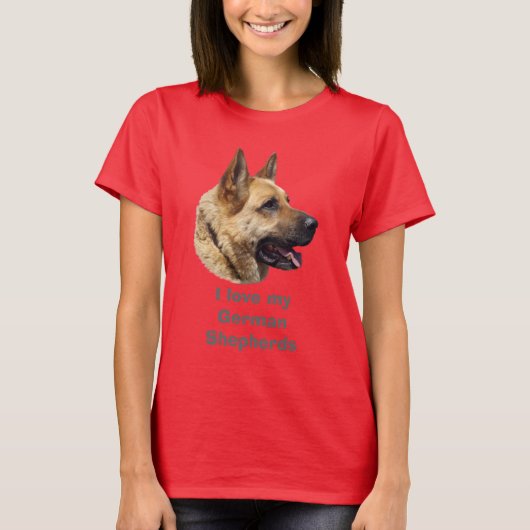 Alsatian German shepherd dog T-shirt (Voorkant)