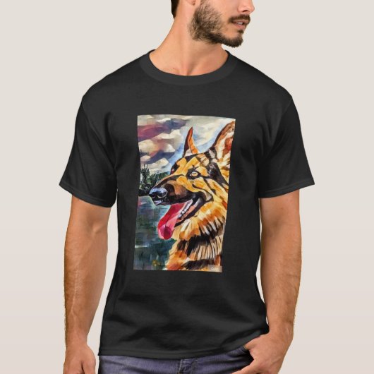 Alsatian German Shepherd T-shirt (Voorkant)