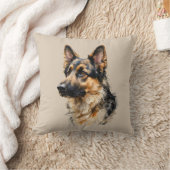 Alsation German Shepard Dog Art Cushion Kussen (Deken)