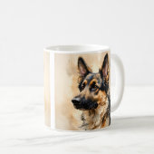 Alsation German Shepard Dog Art Design Mug Koffiemok (Voorkant rechts)