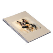 Alsation German Shepard Dog Art Design  Notitieboek (Rechterzijde)