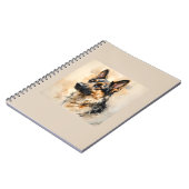 Alsation German Shepard Dog Art Design  Notitieboek (Linkerzijde)