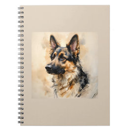 Alsation German Shepard Dog Art Design  Notitieboek